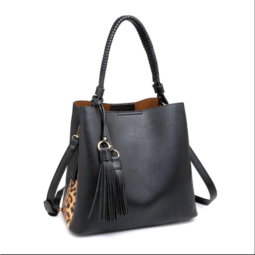 Animal Print Contrast Hobo
